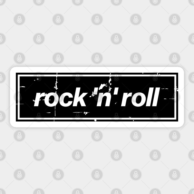 Rock n Roll - The Mancunian Oasis Indie Anthem Black Sticker by Butter Creative
